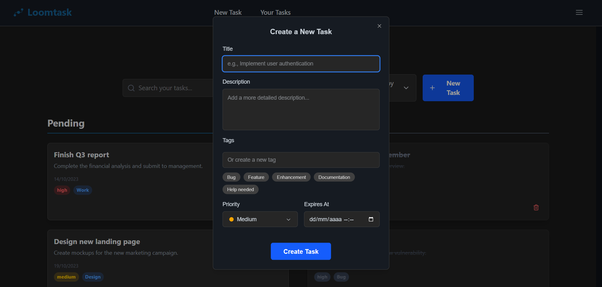 Loomtask Screenshot 2